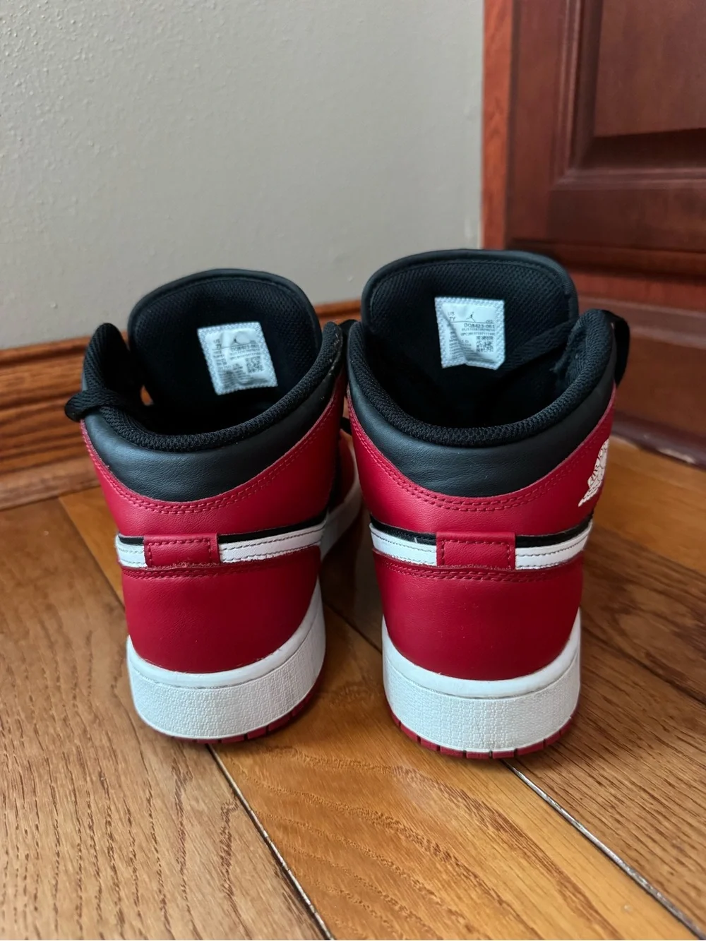 Nike Air Jordan Kids Red & Black Mid-Top Sneakers